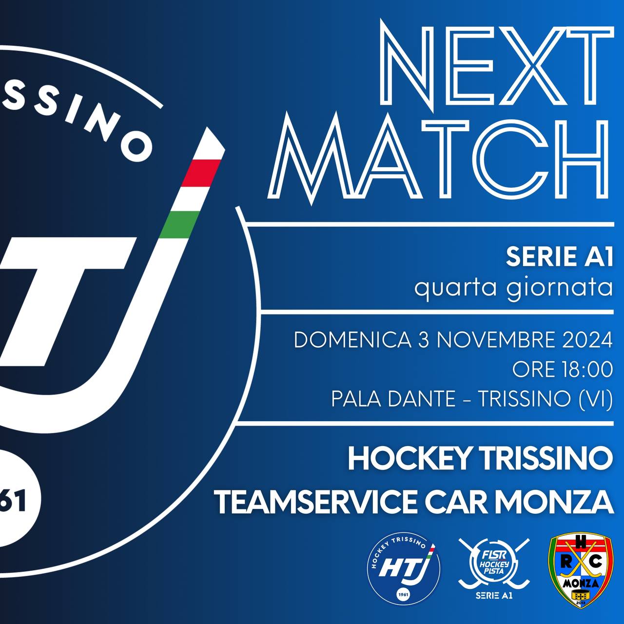 Hockey Trissino vs Teamservice Car HRC Monza